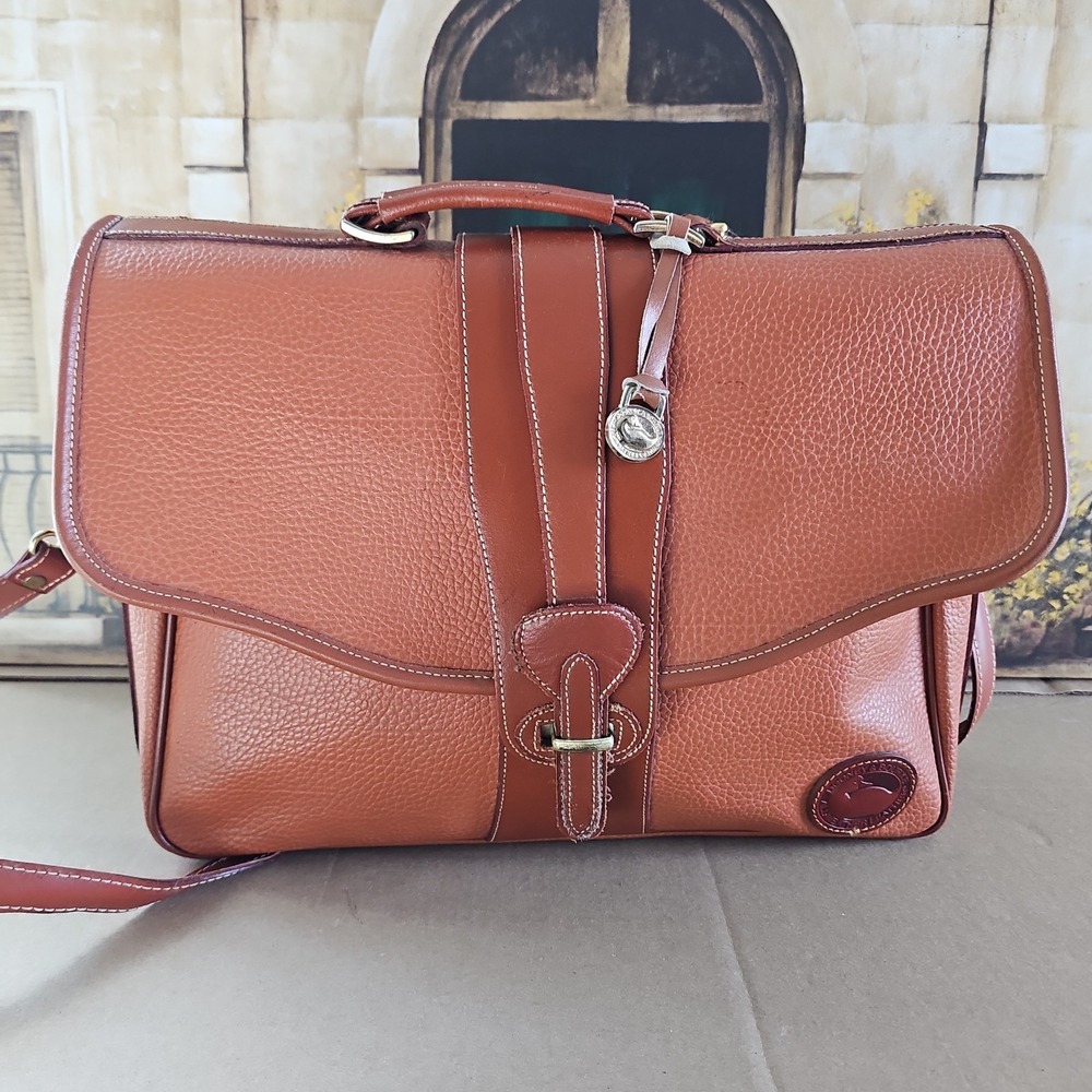 Vintage Dooney & Bourke Awl leather extra large messenger bag Excellent! - Picture 10 of 16